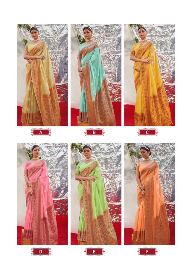 Shangrila Kasabh Zari Linen 18 Weaving New Fancy Festive Wear Saree Collection